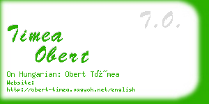 timea obert business card